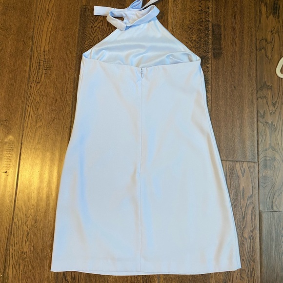 Club Monaco Pale Blue Tie Neck Dress. Size:0. - Picture 2 of 5